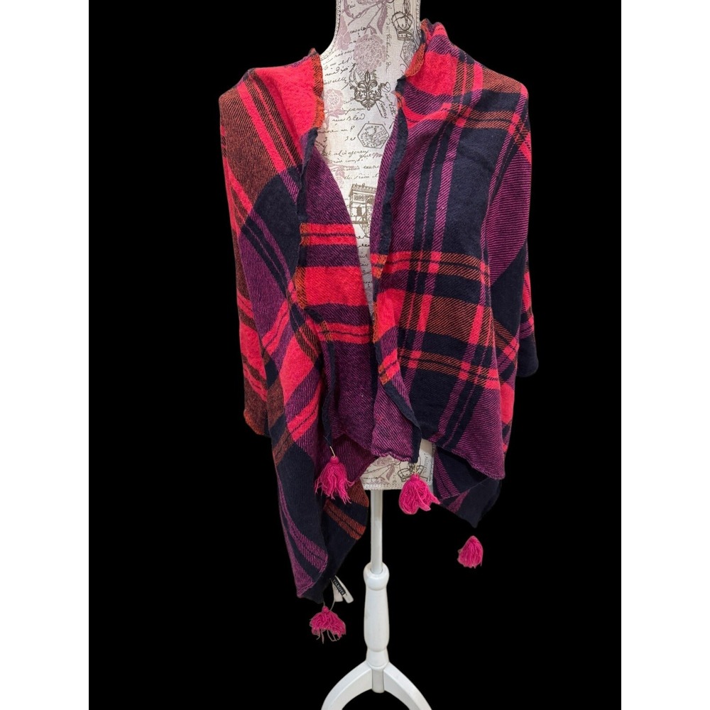 Women's 100% Wool NWOT Talbots Holiday Plaid Scarf. 64" L 24" W HTF VTG
